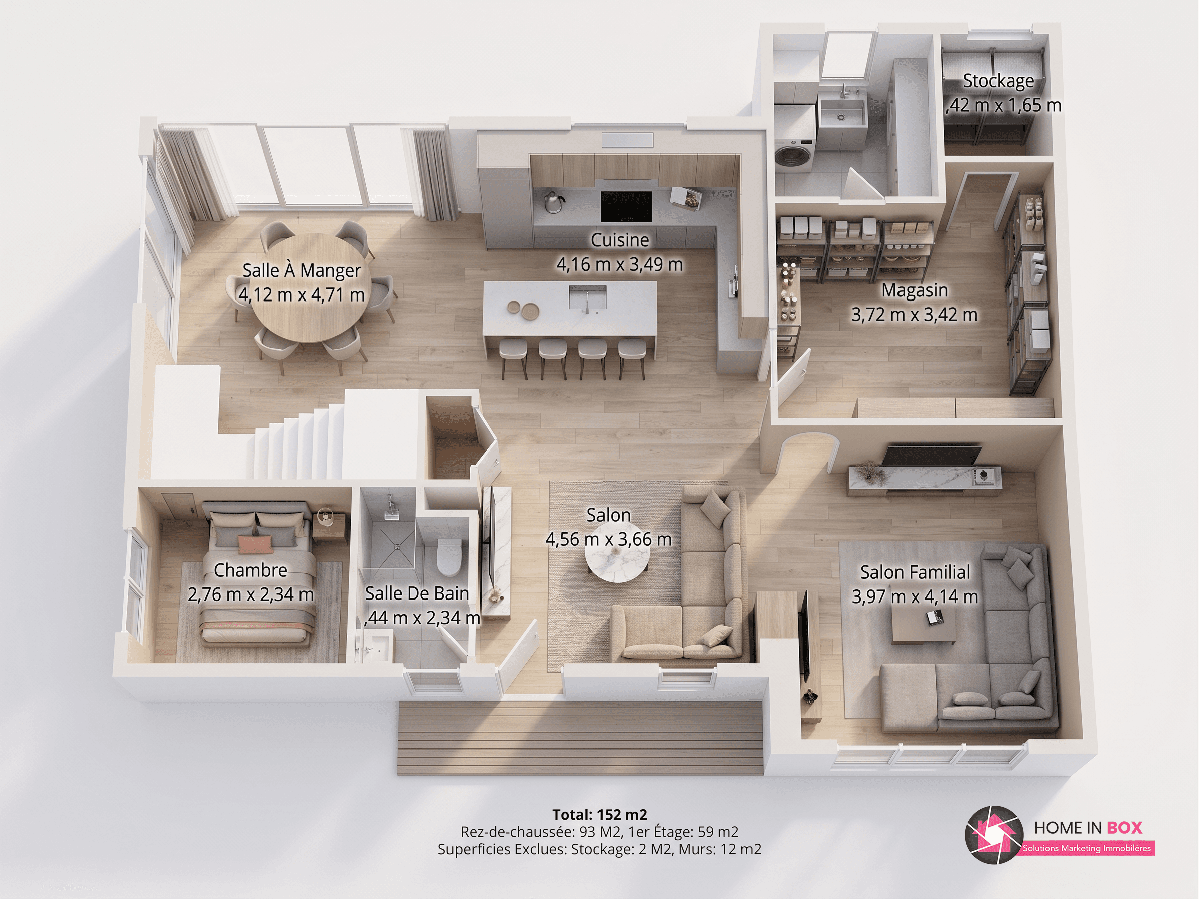Plan 3D isométrique — Property Page Home-in-Box